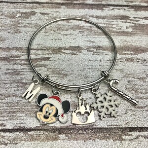 Mickey Mouse Christmas Charm Bracelet/ Disney Inspired