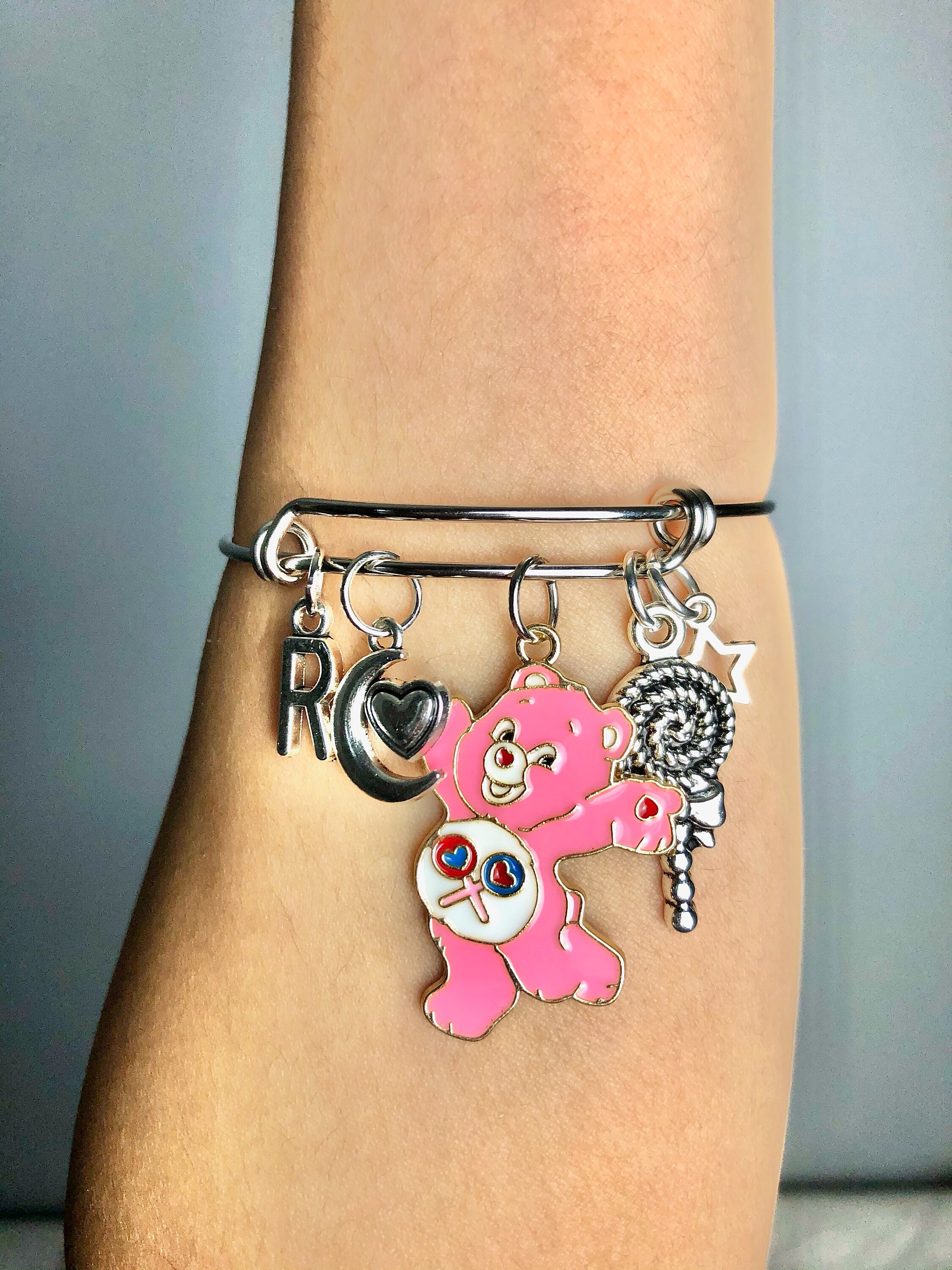Gold Care Bear Charm Bracelet Bear Bracelet SALLY ROSE Care Bears