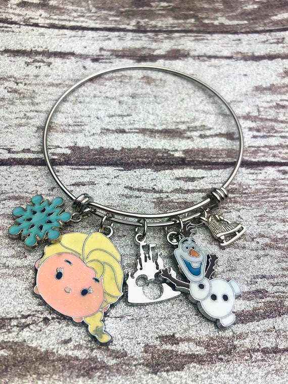 Frozen Queen Elsa/Olaf Disney inspired Charm Bracelet
