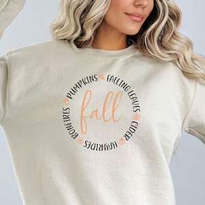 Sudadera de otoño, Ropa Fall Vibes, Regalo para amantes del otoño para mujeres, Sudadera de temporada de otoño, Suéter minimalista de otoño, Sudadera con capucha temática de otoño, Equipo de otoño