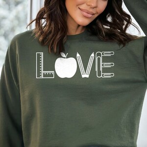 Teacher Love Sweatshirt, Teacher Appreciation, Elementary Teacher Sweater, Back To School Hoodie, Kindergarten Teacher Sweater, Teacher Gift