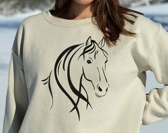 Horse Sweatshirt, Horse Owner Gift, Gift for Horse Lover, Horse Hoodie Gift, Gifts for Farmer, Horse Girl Sweat, Horse Lover Gift,