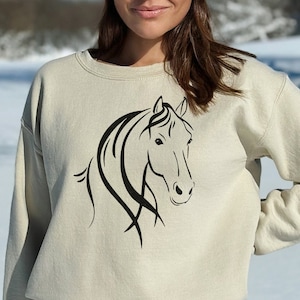 Horse Sweatshirt, Horse Owner Gift, Gift for Horse Lover, Horse Hoodie Gift, Gifts for Farmer, Horse Girl Sweat, Horse Lover Gift,