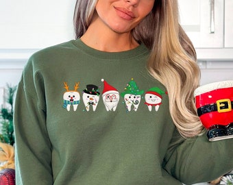 Weihnachten Pullover, Zahnarzthelferin Pullover, Weihnachten Pullover, süße Pullover, Weihnachten Pullover, Zahnarzthelferin Pullover, Zahnarzthelferin Pullover, Zahnarzt Geschenke