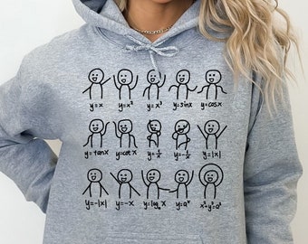 Math Stick Figures - Math Shirt, Math Teacher, Math Teacher Sweatshirt, Science Gift, Funny Science Sweat, Custom Math Hoodie, Unisex Hoodie