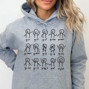 Math Stick Figures - Math Shirt, Math Teacher, Math Teacher Sweatshirt, Science Gift, Funny Science Sweat, Custom Math Hoodie, Unisex Hoodie