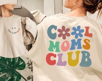 Cool Moms Club-sweater, Moederdagcadeau, coole moeder-sweater, cadeau voor moeder, coole moeder-hoodie, retro moeder-sweaters