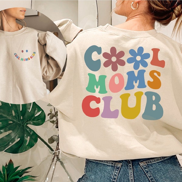 Cooles Moms Club Sweatshirt, Muttertagsgeschenk, Cooles Mom Sweatshirt, Geschenk für Mama, Cooles Mom Hoodie, Retro Mom Sweatshirts