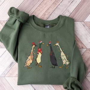 Kersteend Sweatshirt, grappige kersttrui, kerstdieren, boer kerstcadeau, Kerstmis, boerderijdieren sweatshirt, kerstcadeaus