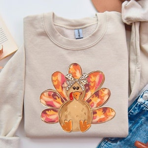 Turkey Sweatshirt - Thanksgiving Turkey Hoodie - Fall Sweater for Women - Thanksgiving Gift - Thanksgiving Dinner Hoodie