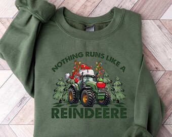 Rien ne ressemble à un sweat-shirt renne, sweat-shirt tracteur de Noël, cadeau de Noël agriculteur, pull de Noël drôle, sweat-shirt vie à la ferme