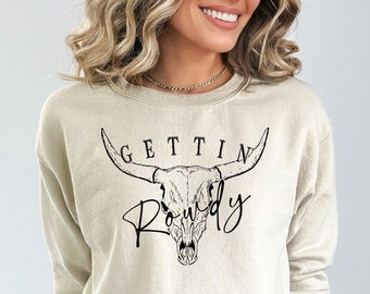 Getting Rowdy Sweatshirt, Getting Hitched, Bridal Party Sweatshirts, Western Bachelorette Party, Bridesmaid Sweatshirt, Bridal Party Gifts