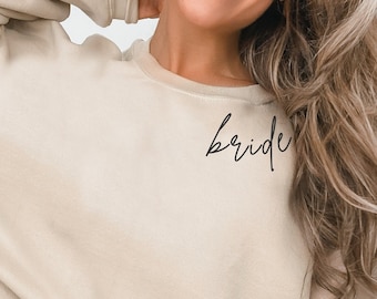 Bridal Party Sweatshirts, Minimalist Maid of Honor Sweatshirts, Bride Crewneck, Bridesmaids Gifts, Maid of Honor Gift, Bachelorette Party