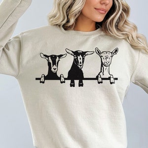 Goats Shirts, Cute Goats Sweatshirt, Funny Goat Hoodie, Farm Animal Shirt, Goat Lover Shirt, Goat Gift, Goat Women Sweatshirt, Gift for Her