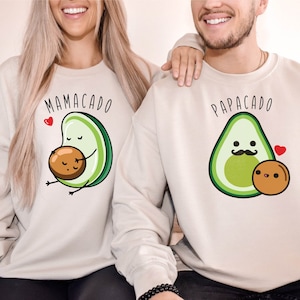 Mamacado Papacado Sweatshirt, Mother&#39;s Day Gift, New Mom Gift, New Dad Sweatshirt, Pregnancy Sweatshirt, Pregnancy Announcement Sweatshirt
