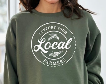 Support Your Local Farmers Sweatshirt, Farmer Gift, Farm Sweatshirt Farmer Hooded Sweat, Country Hoodie, Animal Sweatshirt, Farm Trip Hoodie