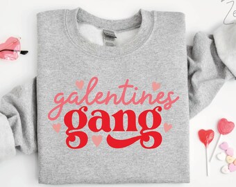 Galentine Sweatshirts, Single Valentine Sweatshirt, Valentine Day Hoodie, Funny Valentine Sweatshirt, Galentine Crew Sweatshirt