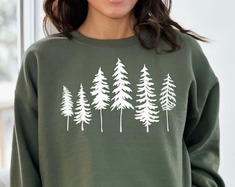 Pine Tree Sweat, Pine Tree Hoodie, Pine Tree T Shirt, Camping Shirt, Hiking Shirt, Adventure Shirts, Nature Lover Gift, Outdoors Shir, Sweat