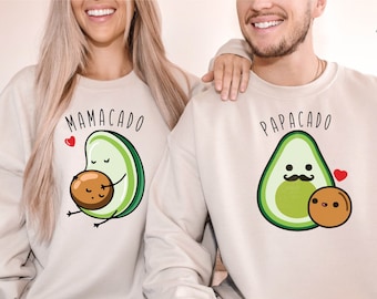 Mamacado Papacado Sweatshirt, Mother&#39;s Day Gift, New Mom Gift, New Dad Sweatshirt, Pregnancy Sweatshirt, Pregnancy Announcement Sweatshirt