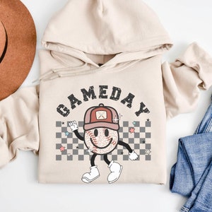 Game Day Baseball Sweatshirt, Retro Baseball Sweatshirt, Baseball Gift for Him/Her, Baseball Sweatshirt Gift, Game Day Hoodie, Baseball Crew