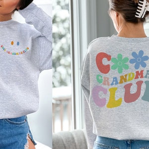 Cool Grandmas Club Sweatshirt, Mother's Day Gift for Grandma, Cool Grandma Sweatshirt, New Grandma Sweatshirt, Retro Grammy Hoodie