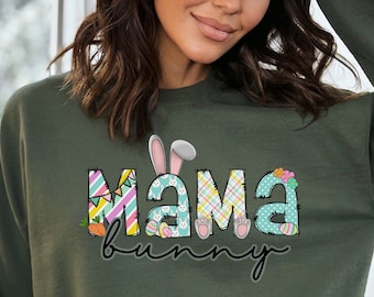 Mama Bunny Sweatshirt, Ostern Mom Sweatshirt, süße Ostern Mama Sweatshirts, Ostern Mom Geschenk, Ostertag Sweatshirts, Mama Bunny Ostern Shirt