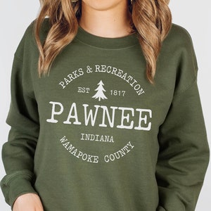 Pawnee Vintage Sweatshirt, Parks and Rec Shirt, Pawnee Clothing, Pawnee Indiana, Pine Hoodie, City of Pawnee, Sebastian Rec Sweatshirt