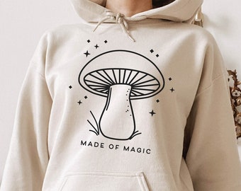 Paddenstoeltrui, botanisch cadeau, paddenstoelshirt, plantenshirt, natuurshirt, botanisch shirt, plantenshirt, botanisch T-shirt, hippiekleding