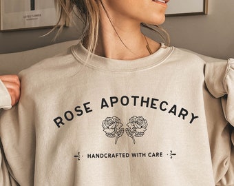 Rose Apothecary Sweatshirt, Rose Apothecary Hoodie, Handcrafted with Care, Moira Rose Hoodie, David Rose Hoodie, rose apothecary gift