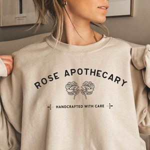 Rose Apothecary Sweatshirt, Rose Apothecary Hoodie, Handcrafted with Care, Moira Rose Hoodie, David Rose Hoodie, rose apothecary gift