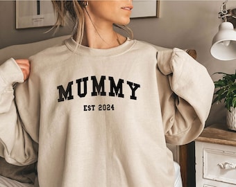 Mummy Mum Sweatshirt - Mum Sweatshirt - Mum Established 2024 Crewneck - Mother's Day Gift - Mom To Be Gifts