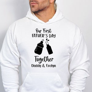 Custom Names First Father's Day Sweatshirt, Custom Names Father and Daughter Sweatshirt, Father and Son Sweatshirt, First Father's Day Gift