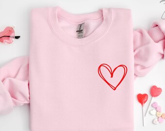 Valentine Sweatshirts, Heart Valentine Sweatshirt, Valentine Sweatshirt Gift, Valentine Heart Sweatshirt, Valentine Women Sweatshirt