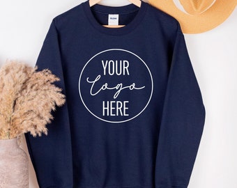 Custom Logo Sweatshirt, Personalized Company Sweatshirt, Business Logo Hoodies, Custom School Logo, Logo Sweatshirt Gift, Your Logo Crewneck