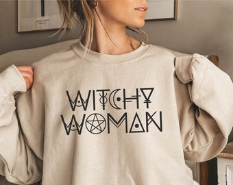 Witchy Woman Sweatshirt, Halloween Witches Hoodie, Women's Halloween Sweatshirt, Halloween Sweatshirt, Halloween Woman Sweatshirt