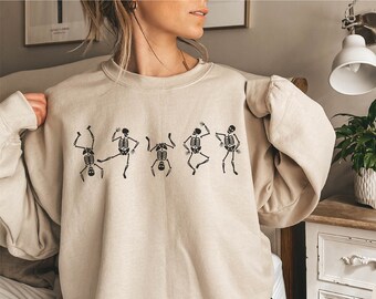 Sudadera de Halloween con esqueleto bailando, sudadera con esqueleto, sudadera con capucha de esqueleto de Halloween, sudadera con esqueleto bailando, sudadera con capucha de esqueleto bailarín