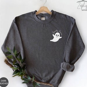 Spooky Season Sweatshirt, Cute Ghost Sweatshirt, Halloween Ghost Sweatshirt, Spooky Season Sweatshirt,  Halloween Ghost Hoodie, Gift for Her