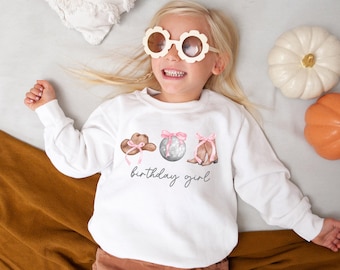 Sudadera de vaquera para cumpleaños de niña - Sudadera con capucha de vaquera coqueta - Suéter de cumpleaños para niñas - Cumpleaños de niña pequeña - Cumpleaños campestre - 1.er cumpleaños