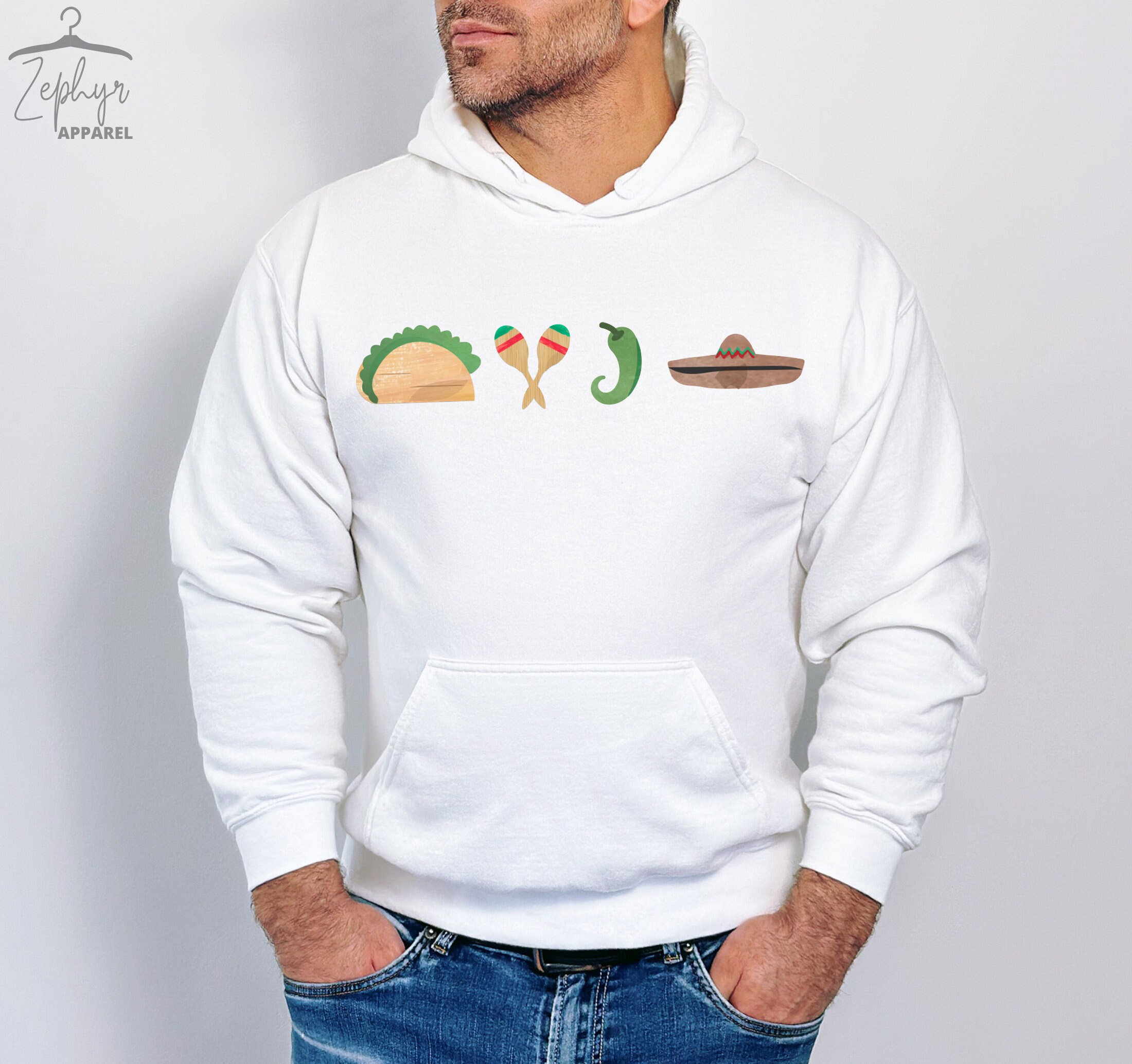 Taco Maraca Jalapeno Sombrero Sweatshirt, Cinco De Mayo Sweatshirt