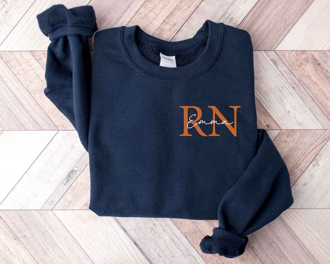 Custom Registered Nurse Sweatshirt, Personalized RN Sweater, Nurse