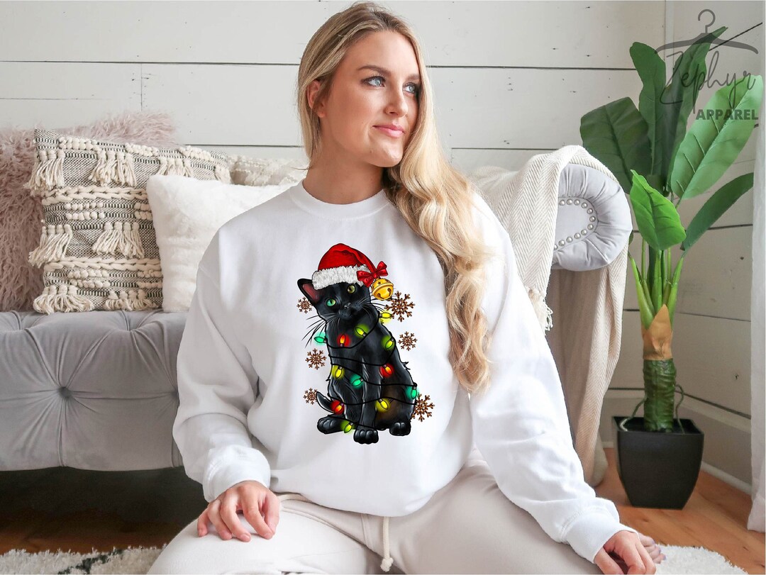 Christmas Cat Print Women's Robe main image 1