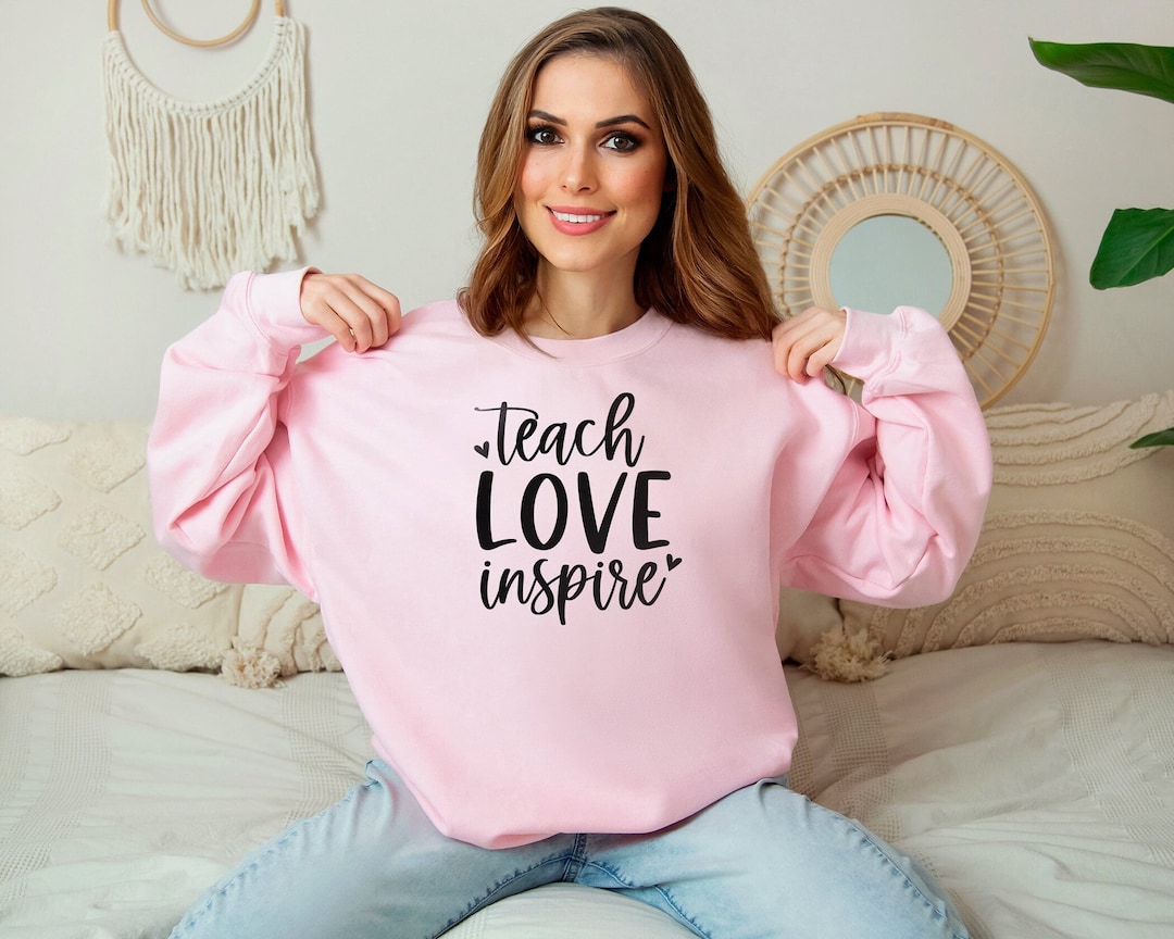 Teacher Life Inspirational Sweatshirt - Comfortable Cotton Blend Pullover For Educators