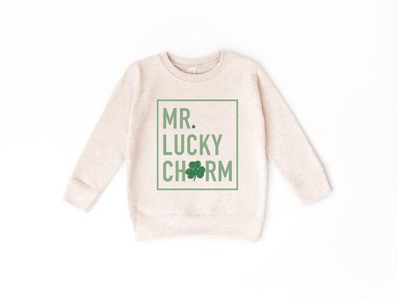 Mr. Lucky Charm Kids Sweatshirt - St. Patrick Kids Hoodie - Lucky Charm Boys Sweater - Lucky Dude Toddler Sweater - St. Patrick Gift