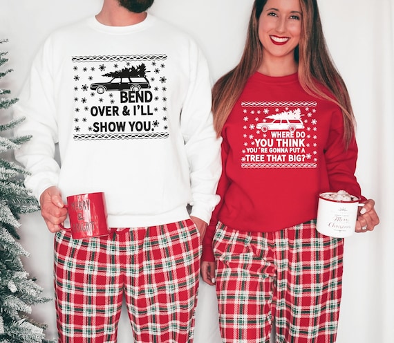 Bend Over & I'll Show You Christmas Tree Ugly Sweaters X-Mas T-Shirt Bend Over & I'll Show You Christmas Tree Ugly Sweaters X-Mas T-Shirt