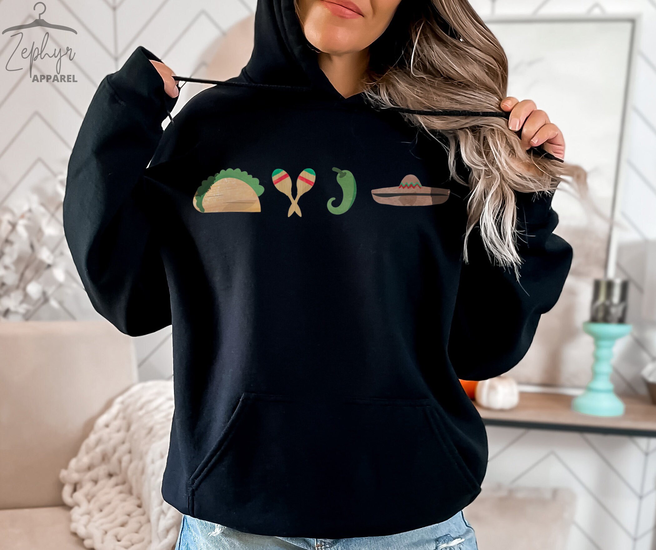 Taco Maraca Jalapeno Sombrero Sweatshirt, Cinco De Mayo Sweatshirt