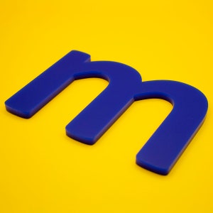 Blue Acrylic Letter - 1/4&quot;  (6mm) Thick