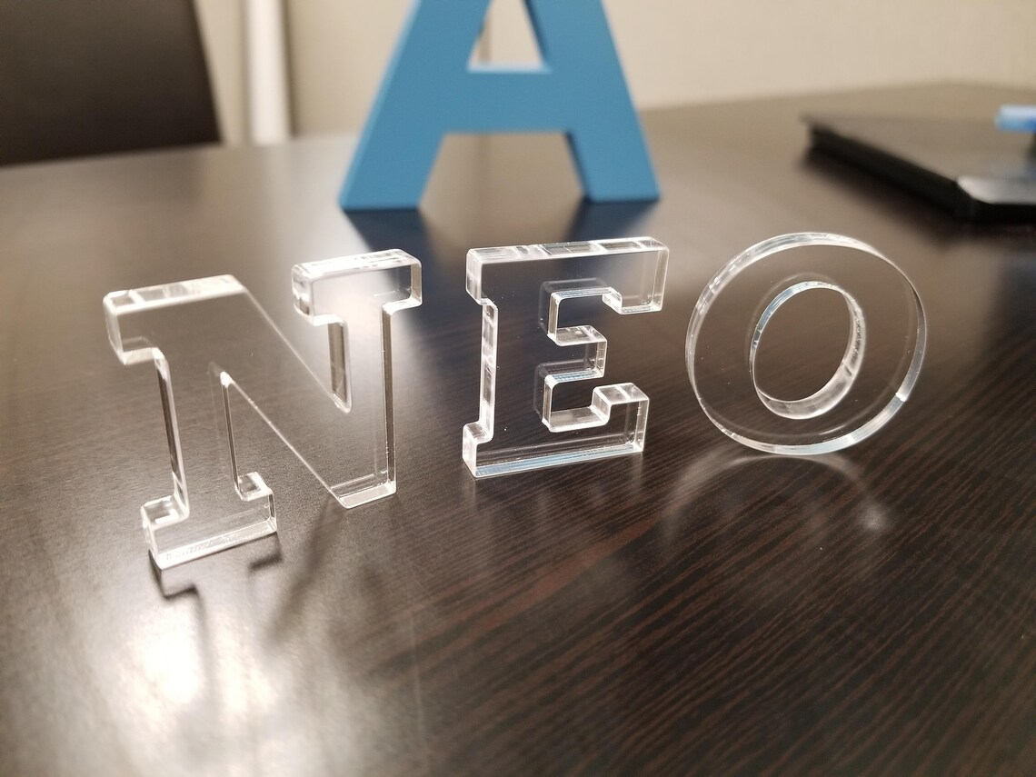Clear Acrylic Letter - 1/8