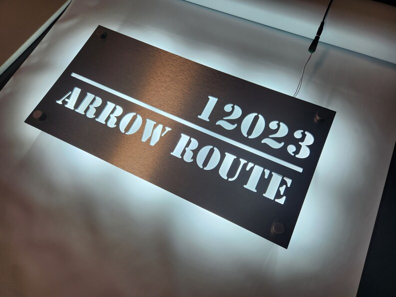 LED Stencil Cut Sign With Standoffs - Etsy