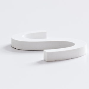 White PVC (Plastic) Letter - 1/4"  (6mm) Thick