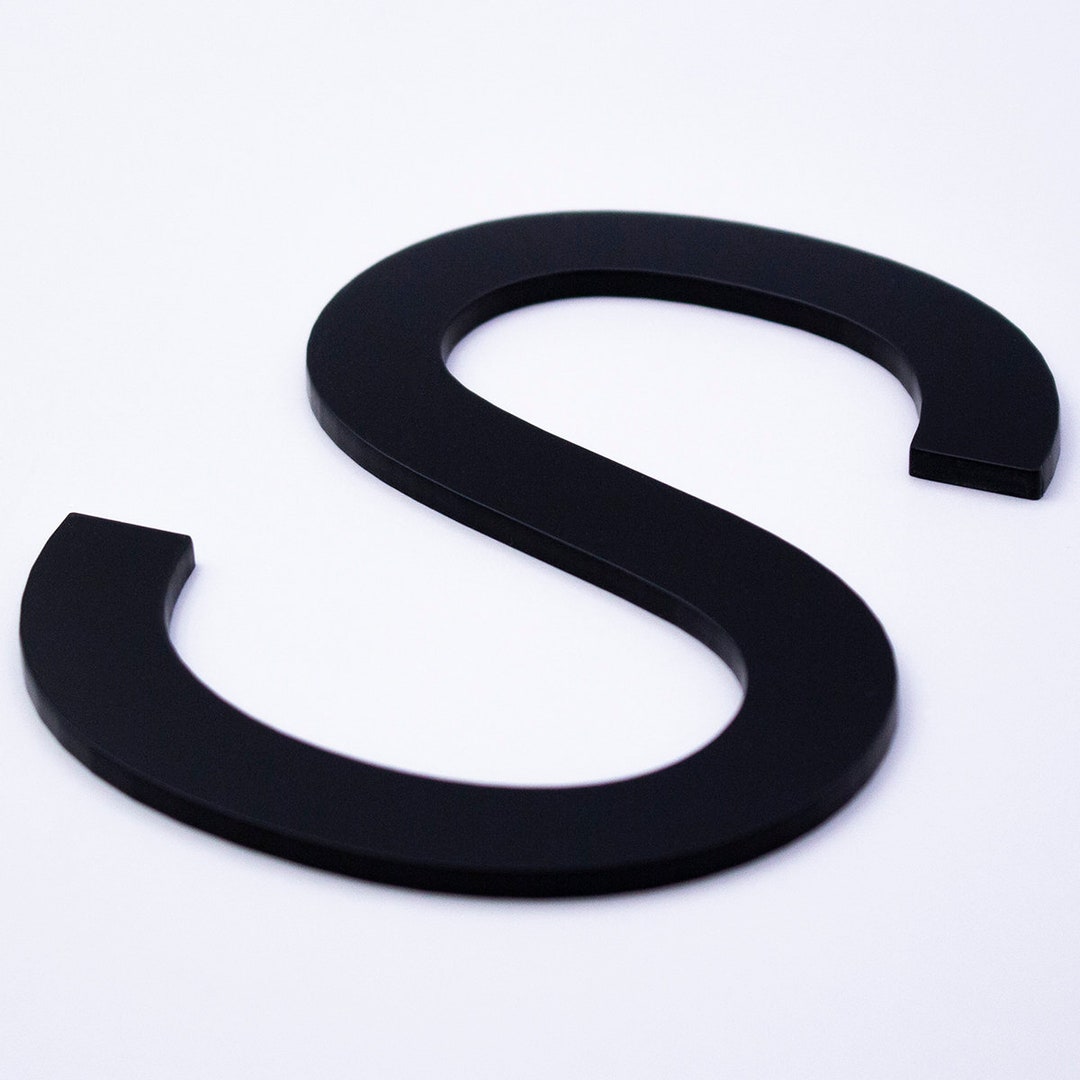 Black Acrylic Letter 1/4 6mm Thick Etsy
